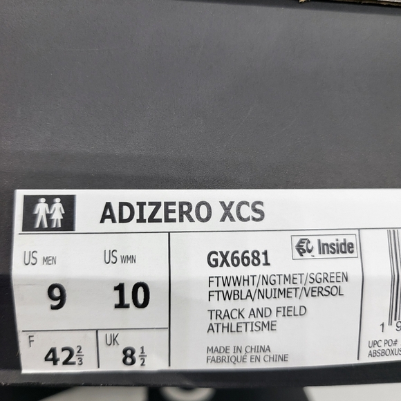 New Adidas Adizero XCS Track Field Running Spikes Women's Shoes Size 10 - Picture 8 of 8